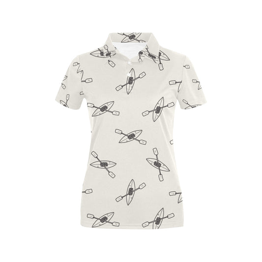 Kayak Pattern Print Design 01 Women's Polo Shirt