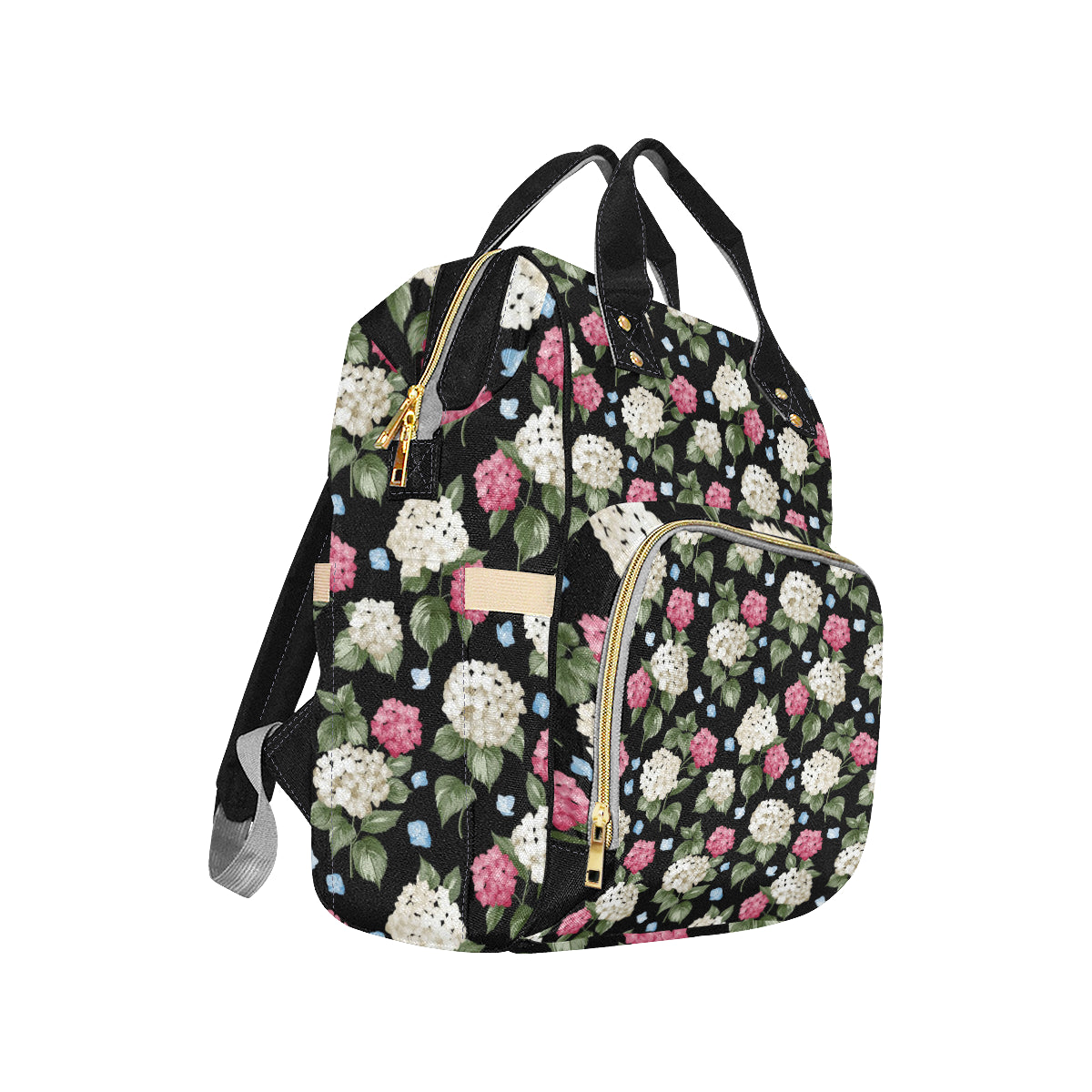 Hydrangea Pattern Print Design HD09 Diaper Bag Backpack