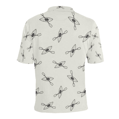 Kayak Pattern Print Design 01 Men Polo Shirt