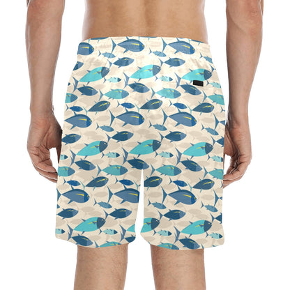 Tuna Fish Print Design LKS302 Men's Swim Trunks Beach Shorts