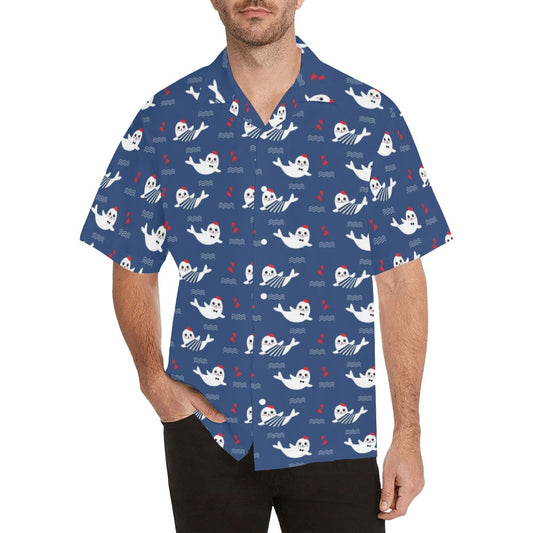 Sea Lion Print Design LKS403 Men's Men's Hawaiian Shirt