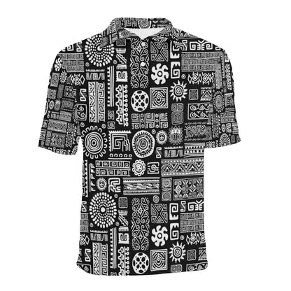 Polynesian Pattern Print Design A02 Men Polo Shirt