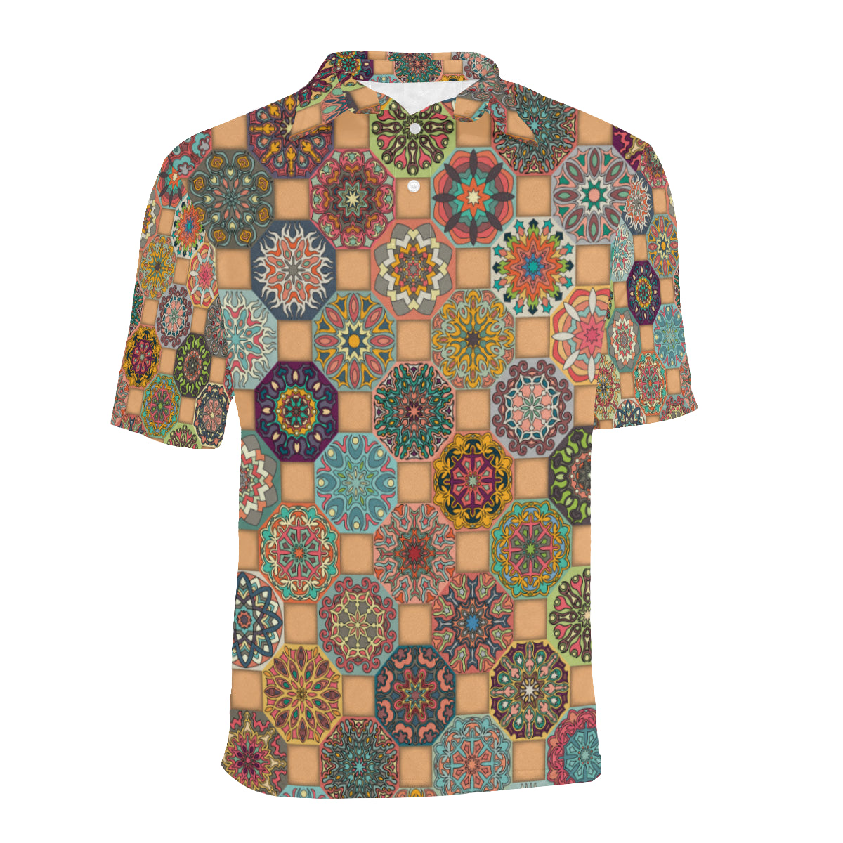 Boho Pattern Print Design 07 Men Polo Shirt