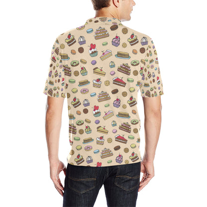 Cake Pattern Print Design 03 Men Polo Shirt