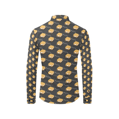 S_Mores Print Design LKS301 Men's Long Sleeve Dress Shirt