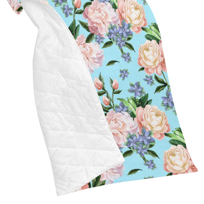 Peony Pattern Print Design PE02 Premium Quilt