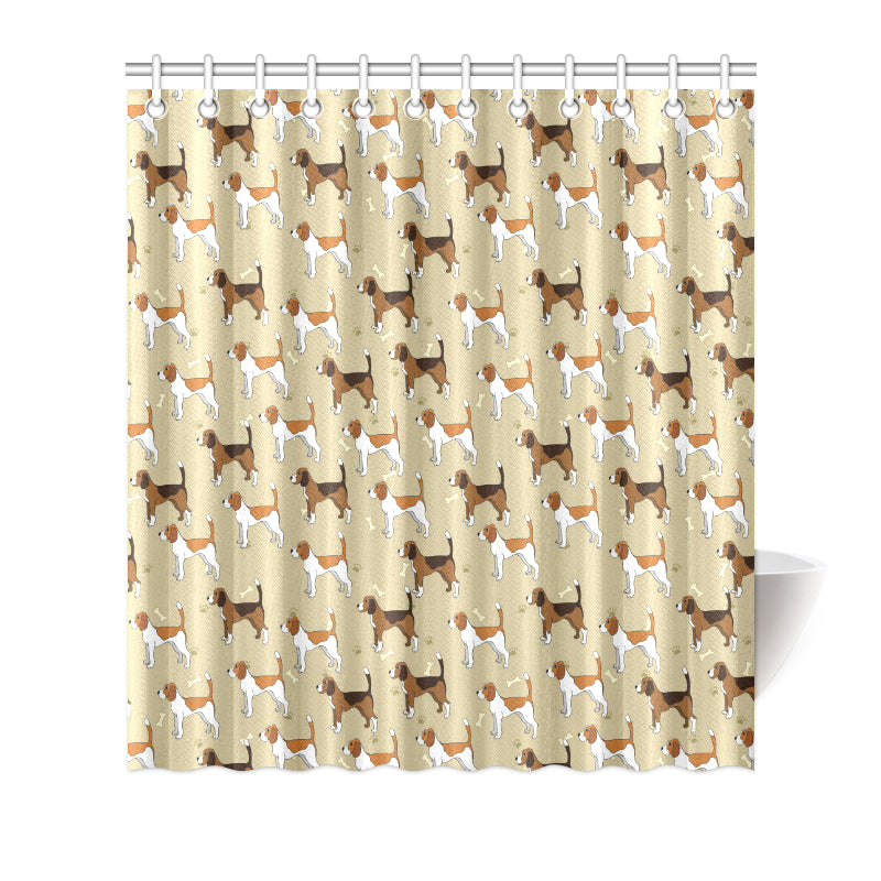 Beagle Pattern Print Design 01 Shower Curtain