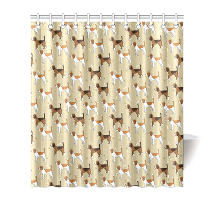 Beagle Pattern Print Design 01 Shower Curtain