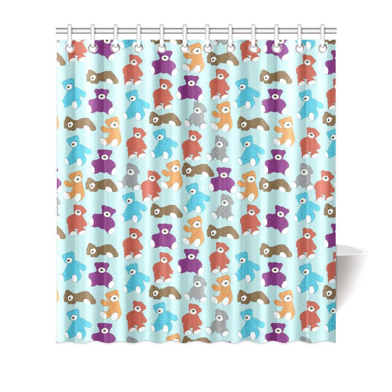 Bear Cute Pattern Print Design 03 Shower Curtain