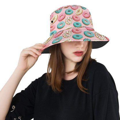 Donut Pattern Print Design DN06 Unisex Bucket Hat