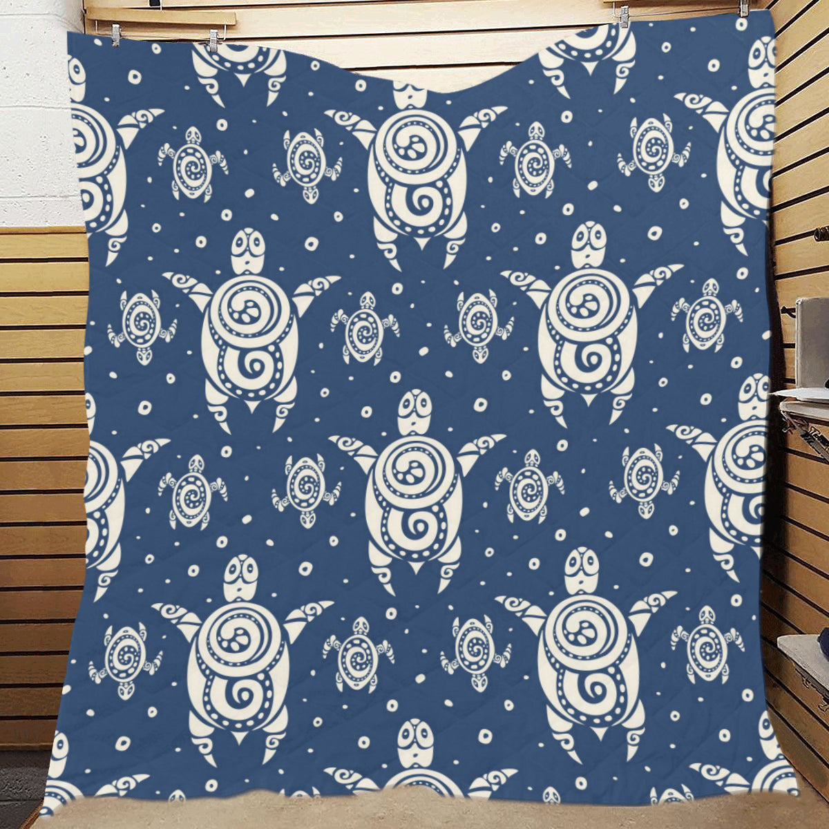 Sea Turtle Tribal Premium Quilt