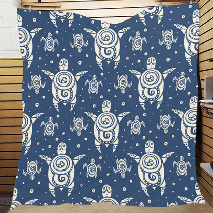 Sea Turtle Tribal Premium Quilt