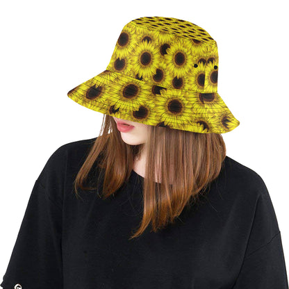 Sunflower Pattern Print Design SF011 Unisex Bucket Hat