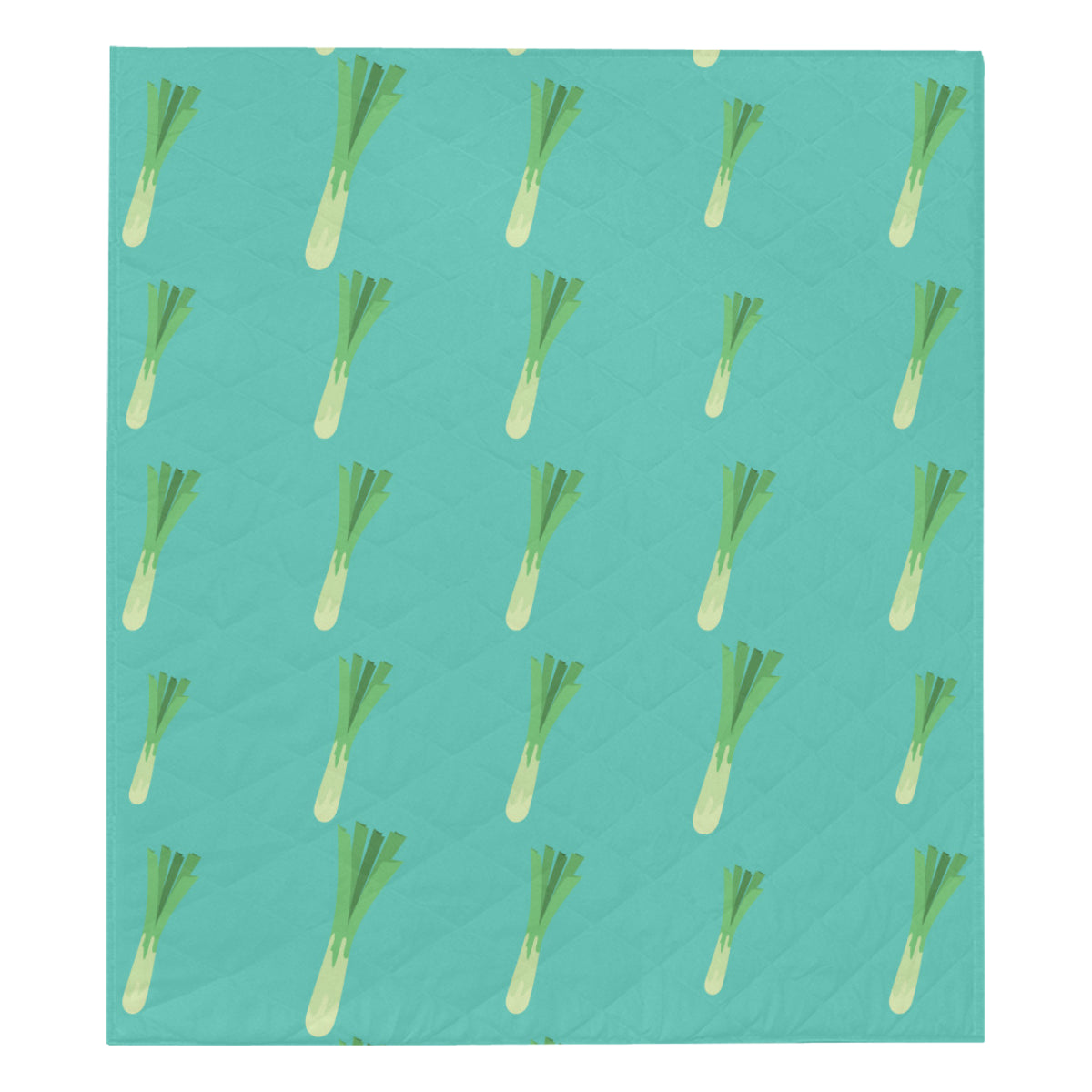 Leek Pattern Print Design 01 Premium Quilt