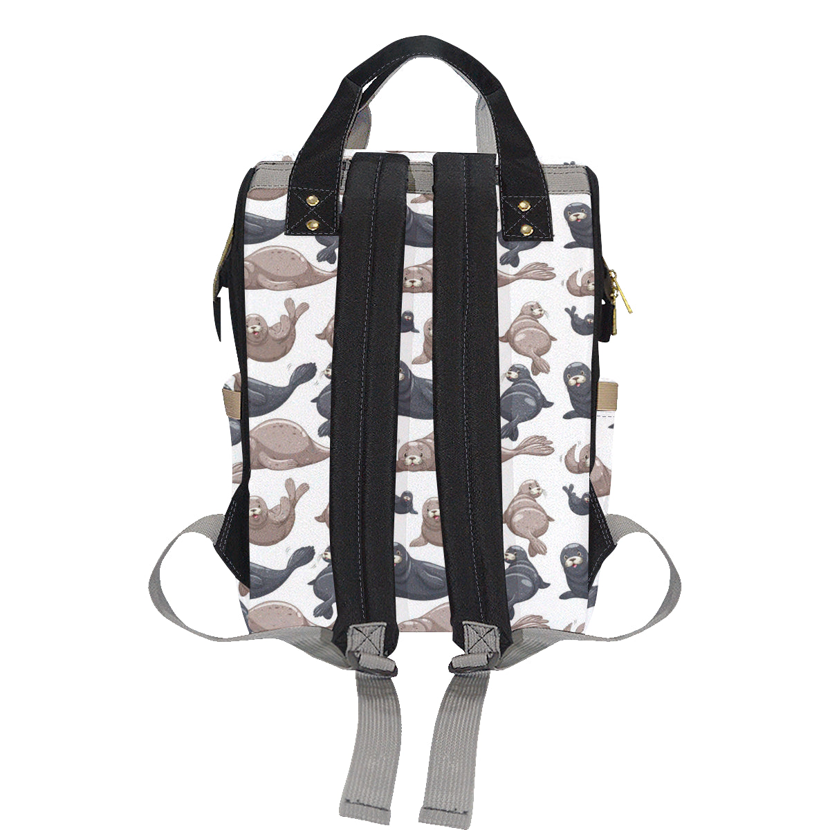 Sea Lion Pattern Print Design 02 Diaper Bag Backpack