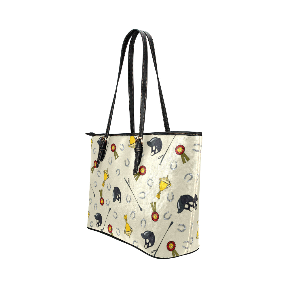 Equestrian Horseshoe Equipment Leather Tote Bag