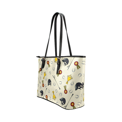 Equestrian Horseshoe Equipment Leather Tote Bag