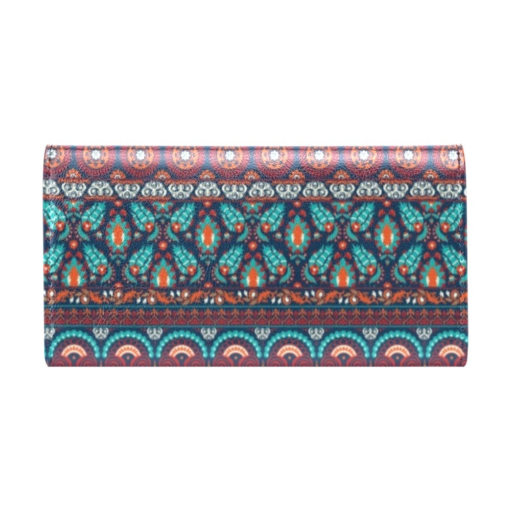 Suzani Print Design LKS302 Women's Trifold Wallet