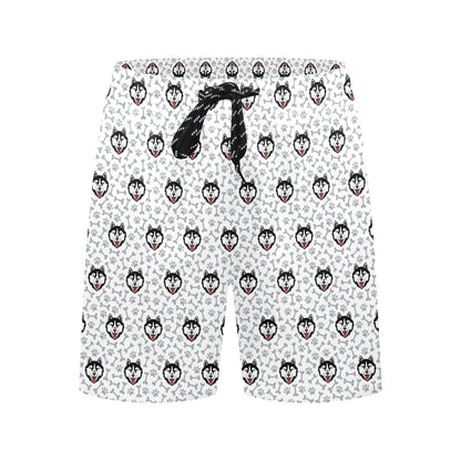 Siberian Huskies Print Design LKS305 Men's Swim Trunks Beach Shorts