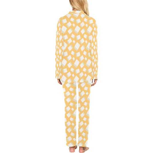 Tofu Print Design LKS302 Women's Long Pajama Set