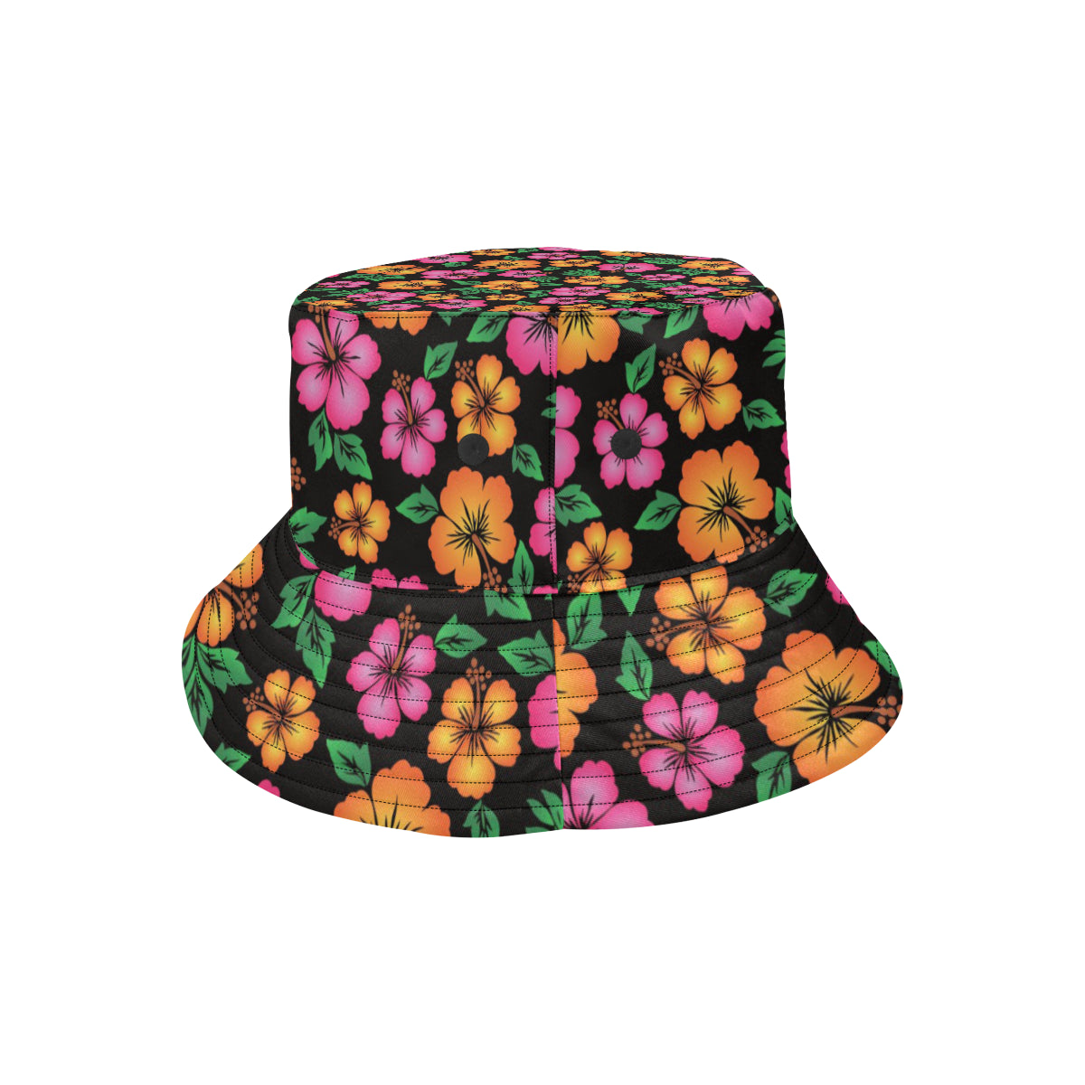 Hibiscus Pattern Print Design HB029 Unisex Bucket Hat