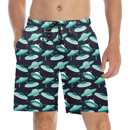 UFO Print Design LKS304 Men's Swim Trunks Beach Shorts