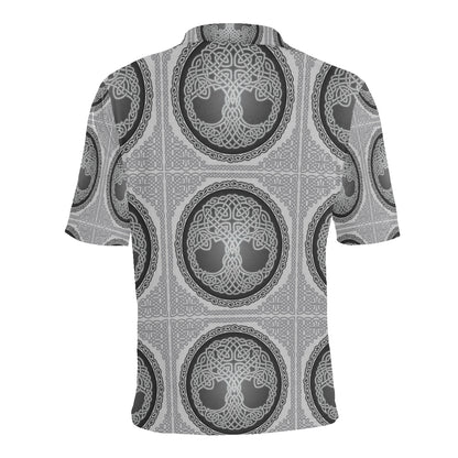 Celtic Tree of life Print Men Polo Shirt