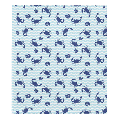 Crab Pattern Print Design 04 Premium Quilt