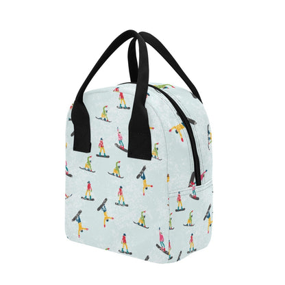 Snowboard Print Design LKS304 Insulated Lunch Bag