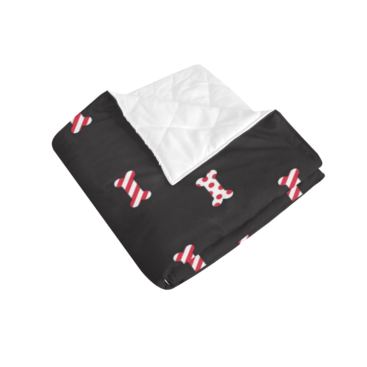 Dog Bone Pattern Print Design 04 Premium Quilt