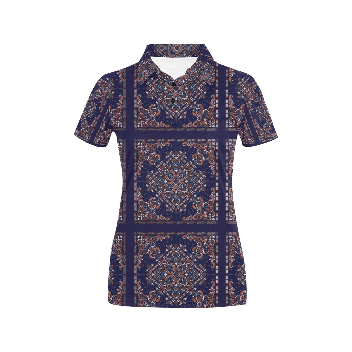 Bandana Print Design LKS3012 Women's Polo Shirt