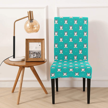 Siberian Huskies Print Design LKS304 Dining Chair Slipcover