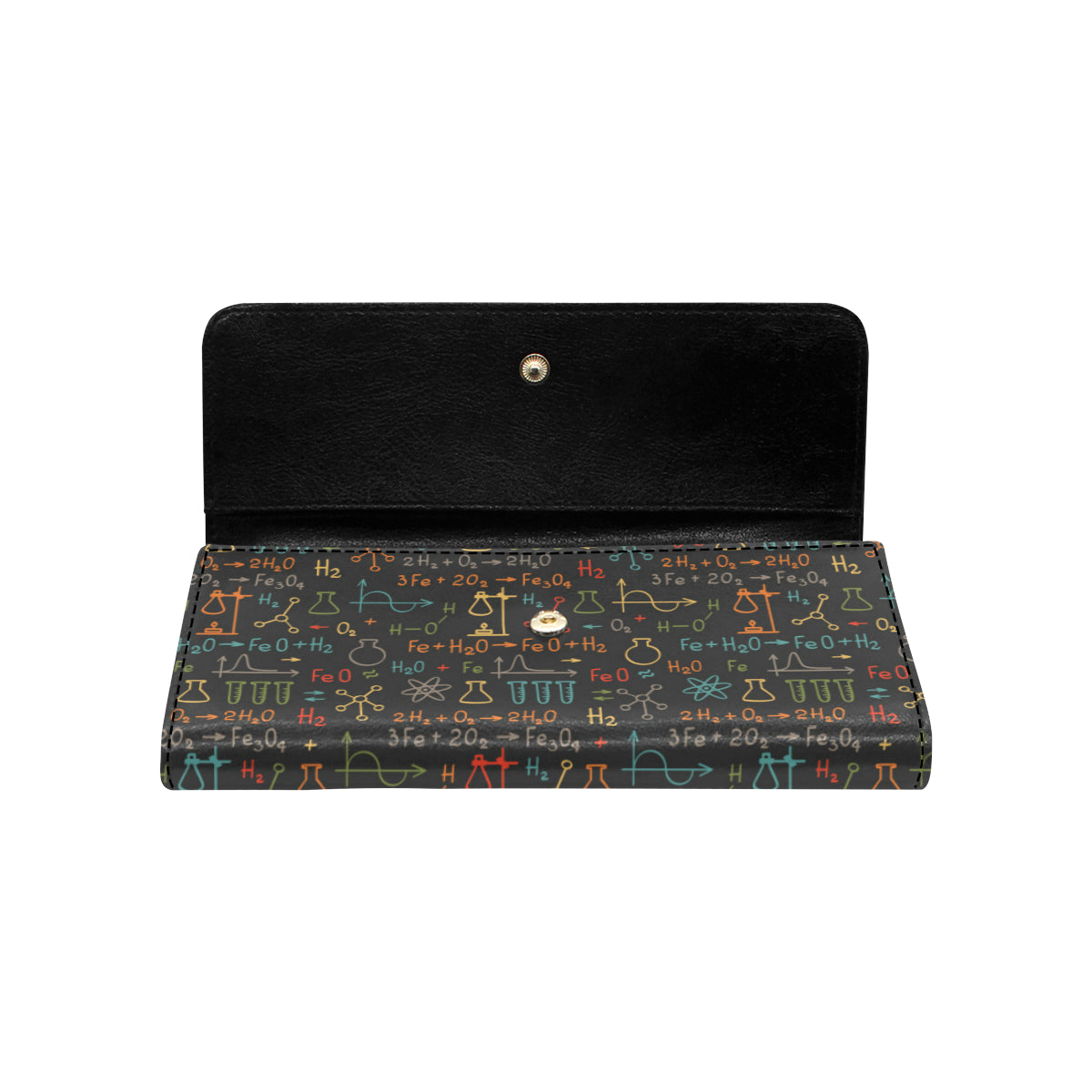Chemical Pattern Print Design 03 Women's Trifold Wallet