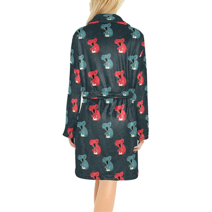 Koala Pattern Print Design 02 Women's Fleece Robe