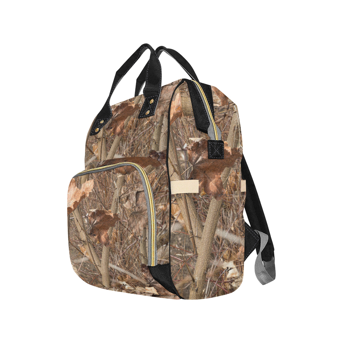 Camo Realistic Tree Forest Autumn Print Diaper Bag Backpack