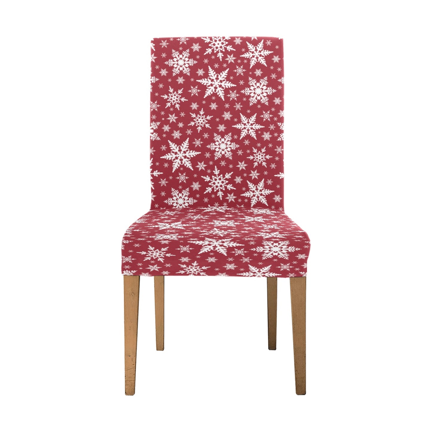 Snowflake Red Print Design LKS302 Dining Chair Slipcover