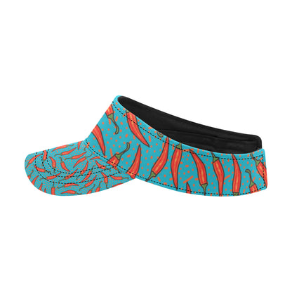 Chilli Pepper Pattern Print Design 05 Unisex Sun Visor