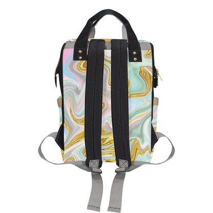 Gold Sweet Marble Diaper Bag Backpack