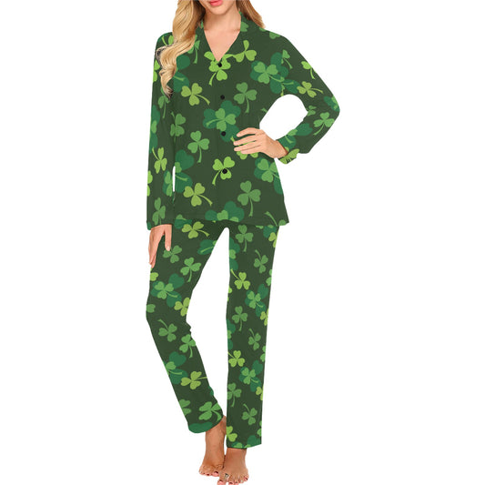 Irish Pattern Print Design 03 Women's Long Pajama Set