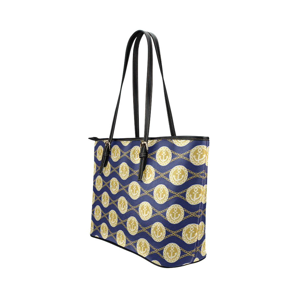 Anchor Luxury Pattern Leather Tote Bag