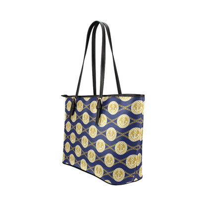Anchor Luxury Pattern Leather Tote Bag