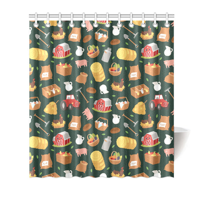 Agricultural Farm Print Design 02 Shower Curtain