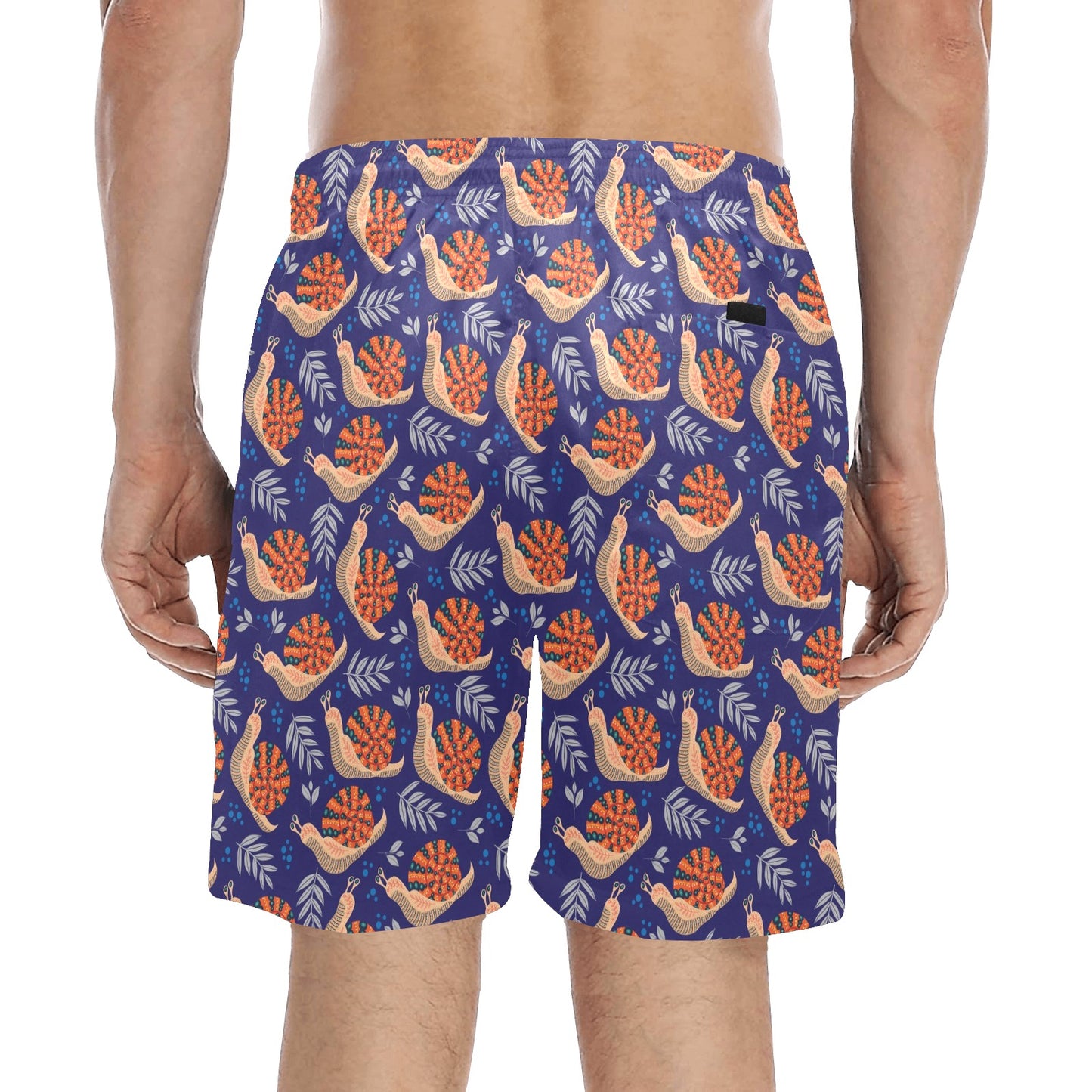 Snail Print Design LKS401 Men's Swim Trunks Beach Shorts