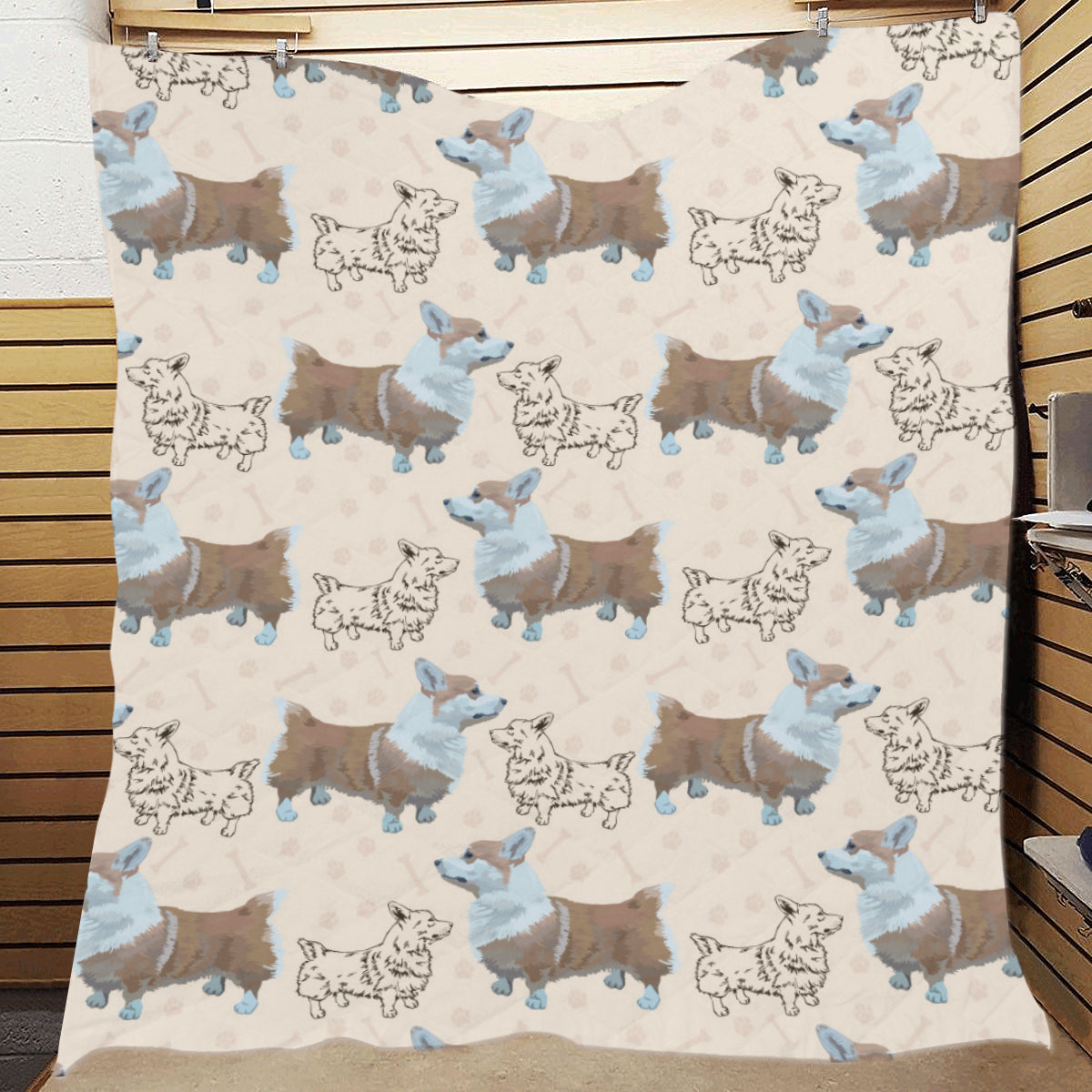 Pembroke Welsh Corgis Pattern Print Design A03 Premium Quilt