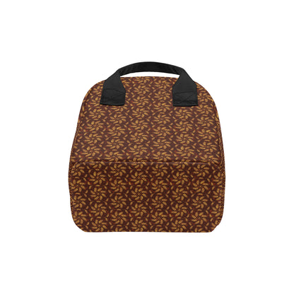 Agricultural Brown Wheat Print Pattern Insulated Lunch Bag