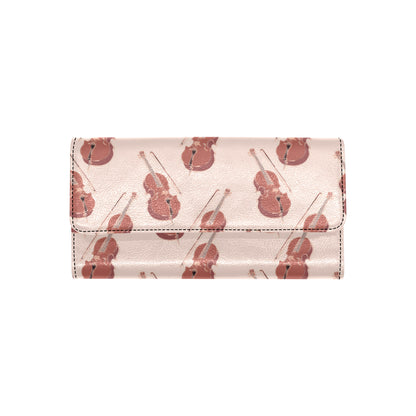 Cello Pattern Print Design 03 Women's Trifold Wallet