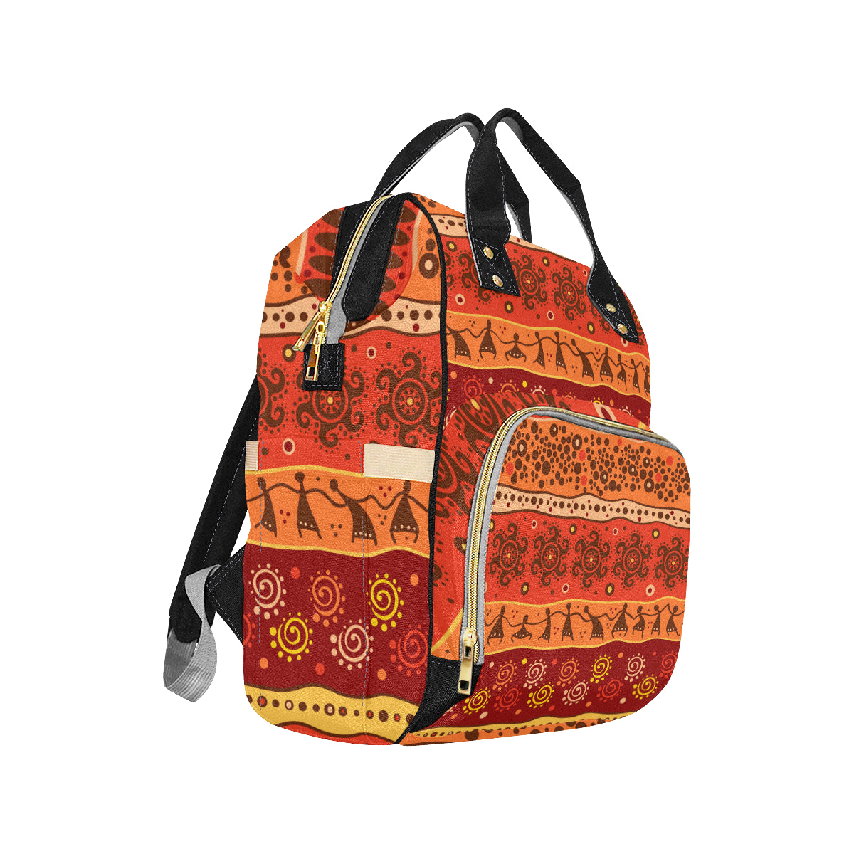 African Pattern Print Design 04 Diaper Bag Backpack
