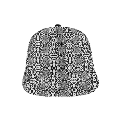 Yin Yang Spiral Design Print Snapback Cap