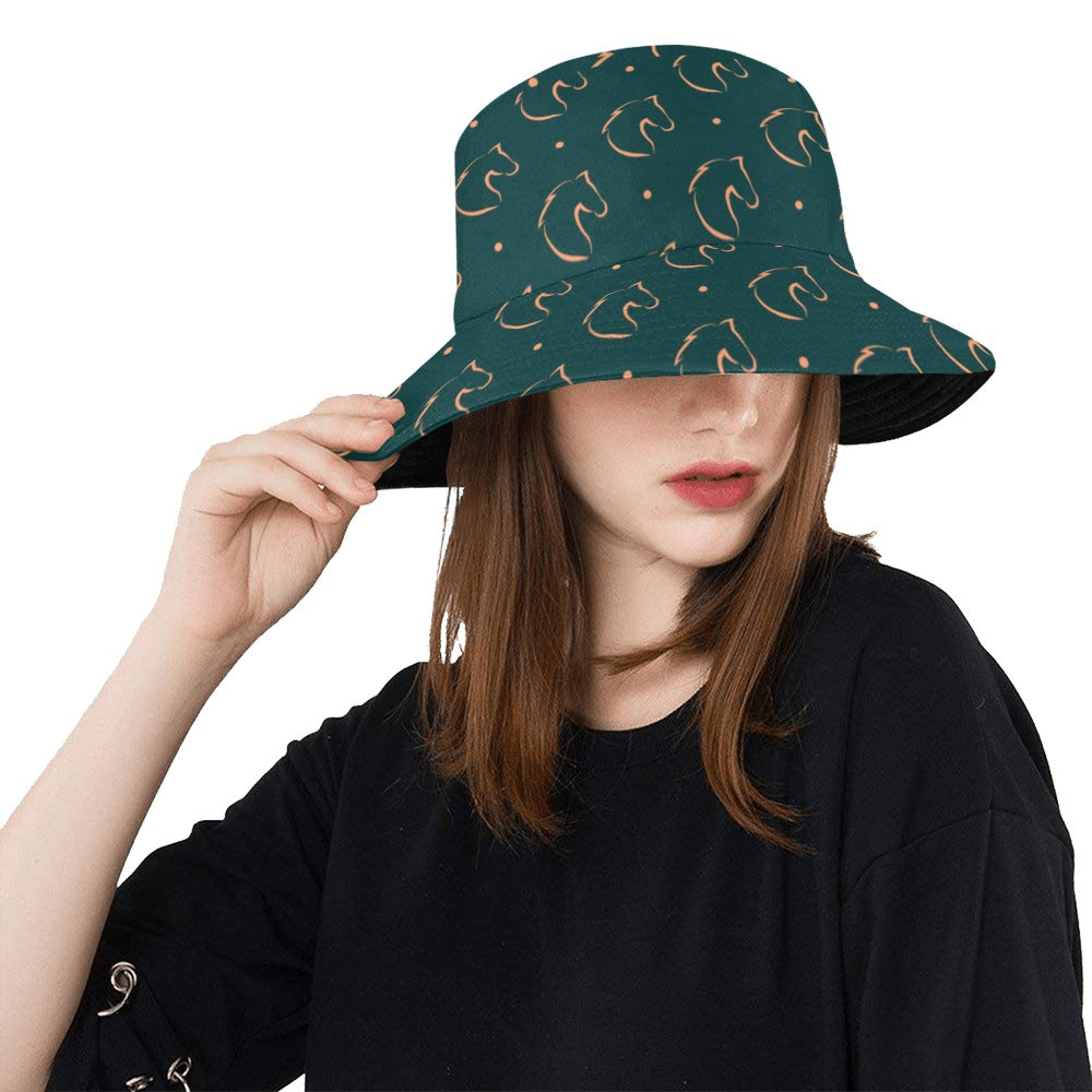 Horse Head Print Design LKS302 Unisex Bucket Hat