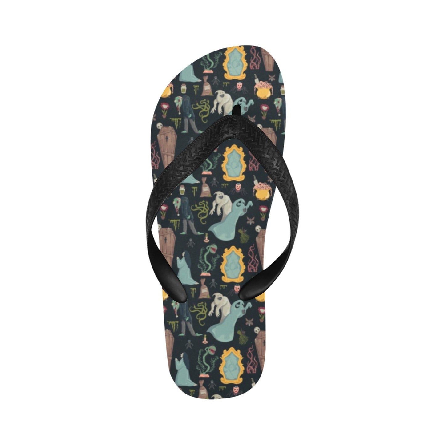 Creepy Print Design LKS303 Flip Flops